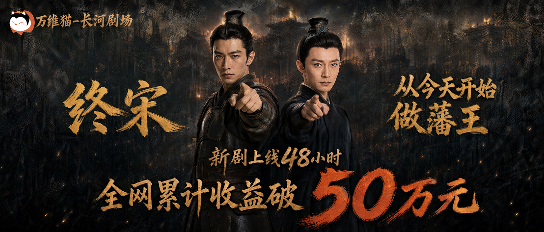 互动之星AI剧集新作上线48小时收益破50万元，树立AI精品剧集商业化新标杆